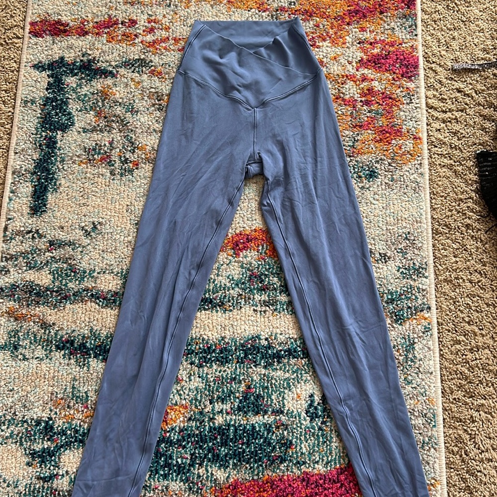 Aerie offline cross over high rise blue leggings size XS